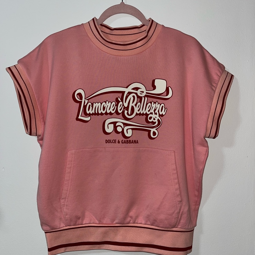 Dolce & Gabbana Pink Graphic Tee